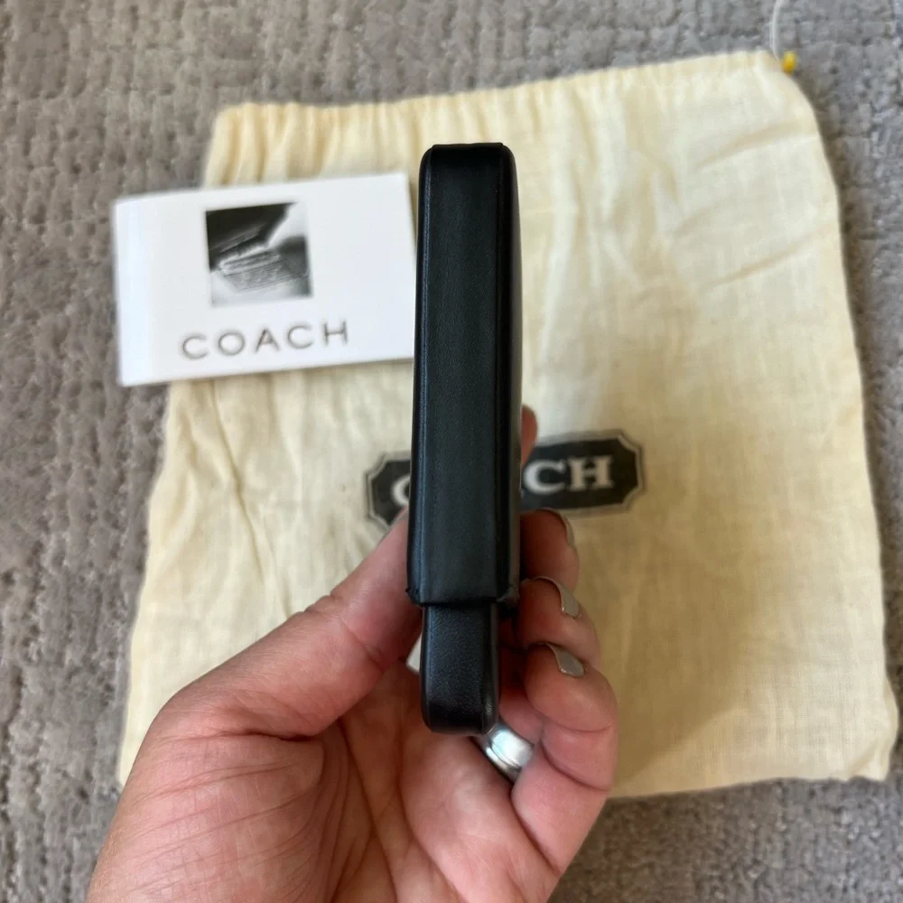 Coach Vintage #4568 Two Piece Structured Card Holder (with Dustbag)_9